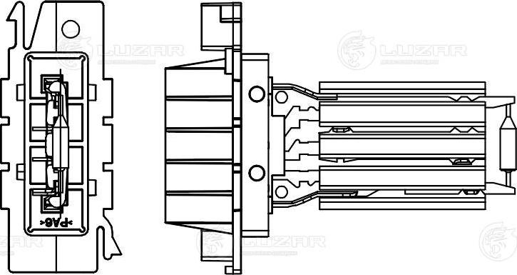 Luzar LFR 2042 - Резистор э-вент. отоп. для а-м Citroen Berlingo II 08--Peugeot Partner II 08- LFR 2042 autodnr.net