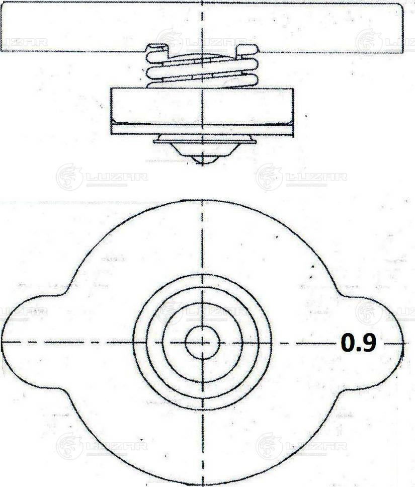 Luzar LL 0809 - Кришка, резервуар охолоджуючої рідини autocars.com.ua