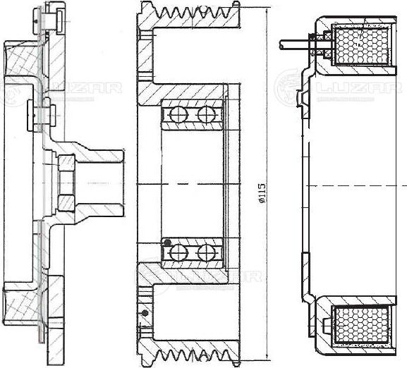 Luzar LMAC 1401 - Електромагнітне зчеплення, компресор autocars.com.ua