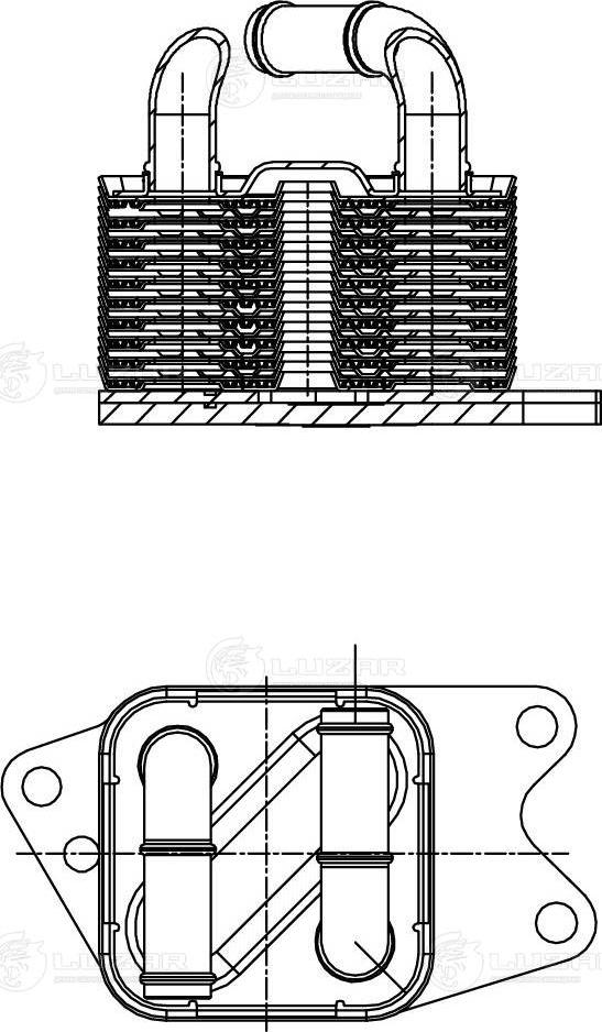 Luzar LOc 1817 - Масляний радіатор, рухове масло autocars.com.ua