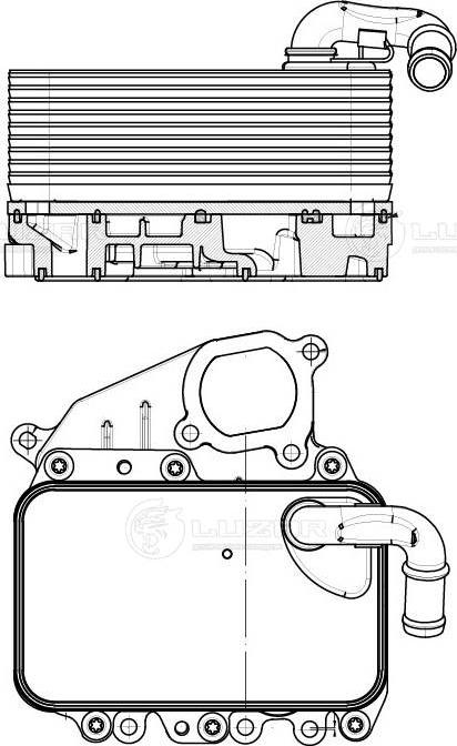 Luzar LOc 1839 - Масляный радиатор, двигательное масло avtokuzovplus.com.ua