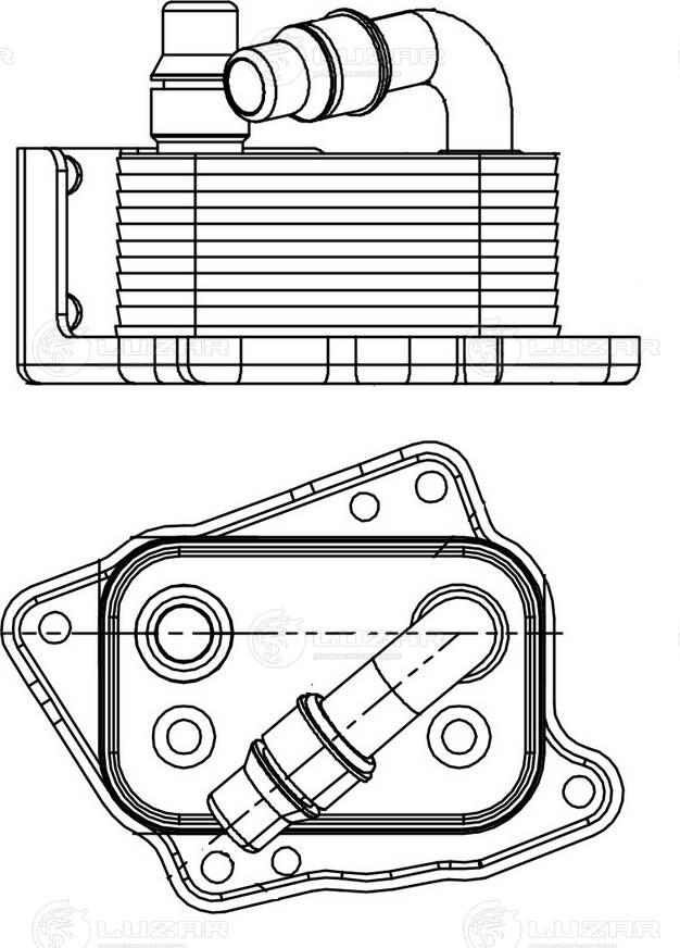 Luzar LOc 2667 - Масляный радиатор, двигательное масло avtokuzovplus.com.ua