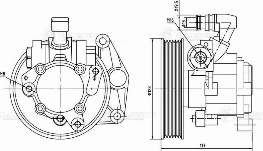 Luzar LPS 1505 - Гидравлический насос, рулевое управление, ГУР avtokuzovplus.com.ua