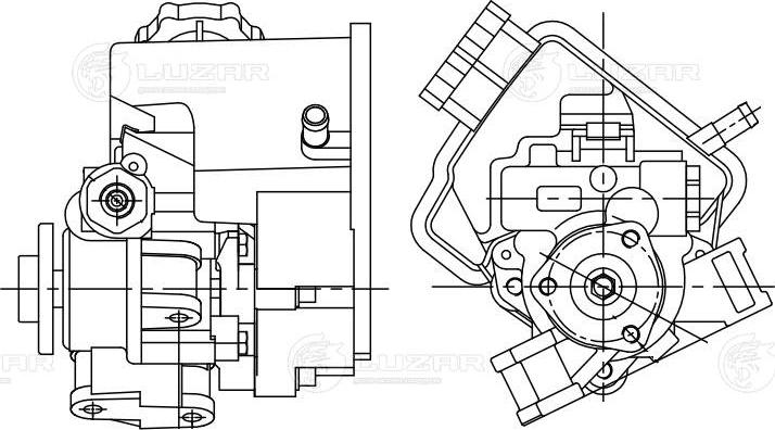 Luzar LPS 1506 - Насос ГУР для а-м Mercedes-Benz Sprinter W906-Vito W639 06- 2.2D [OM646] LPS 1506 autodnr.net