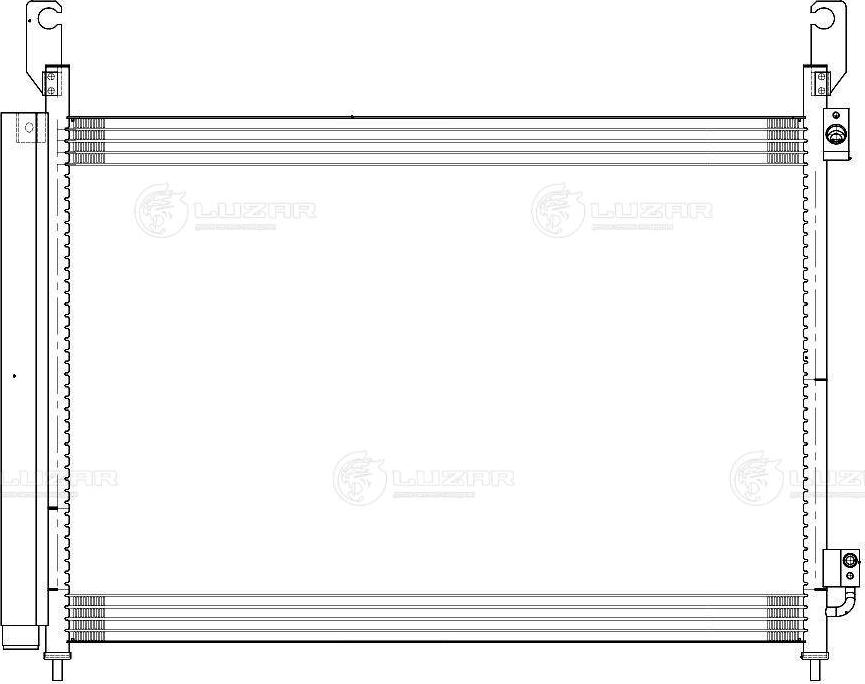 Luzar LRAC 0949 - Конденсатор кондиционера avtokuzovplus.com.ua