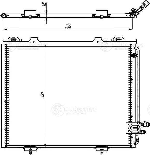 Luzar LRAC 1515 - Конденсатор, кондиціонер autocars.com.ua