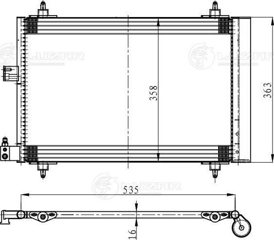 Luzar LRAC 2016 - Конденсатор, кондиціонер autocars.com.ua