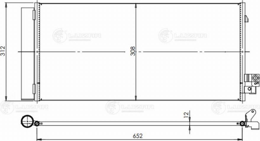 Luzar LRAC 2620 - Конденсатор кондиционера avtokuzovplus.com.ua