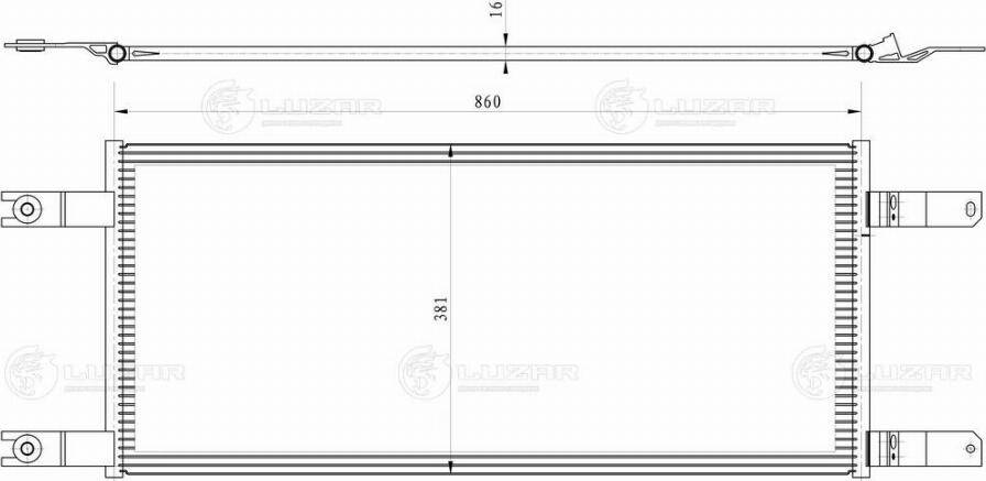 Luzar LRAC 2704 - Конденсатор кондиционера avtokuzovplus.com.ua