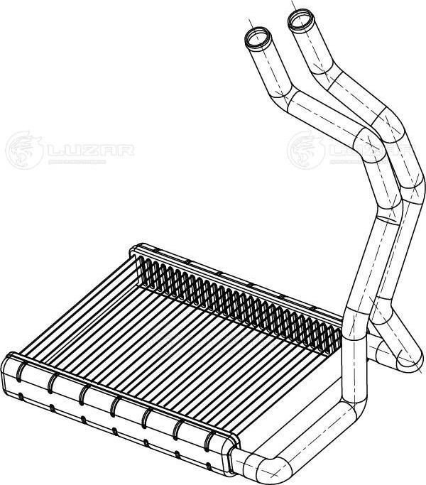 Luzar LRH 08H1 - Теплообмінник, опалення салону autocars.com.ua