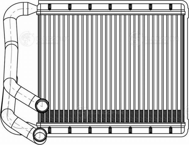 Luzar LRh 08X0 - Теплообмінник, опалення салону autocars.com.ua