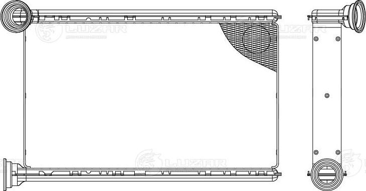Luzar LRh 0935 - Теплообмінник, опалення салону autocars.com.ua