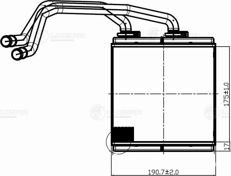 Luzar LRh 14JD - Теплообменник, отопление салона avtokuzovplus.com.ua