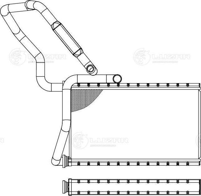 Luzar LRh 2312 - Теплообмінник, опалення салону autocars.com.ua