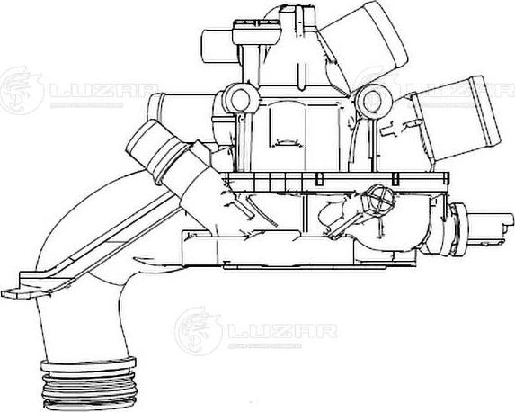 Luzar LT 2080 - Термостат для а-м PSA 308 11--C4 10- 1.6i MT «быстросъём»  датчик темп. справа LT 2080 autodnr.net