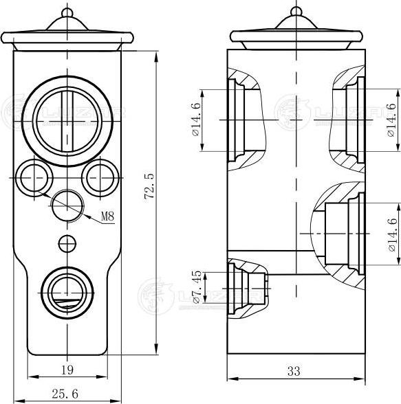 Luzar LTRV 0802 - Розширювальний клапан, кондиціонер autocars.com.ua
