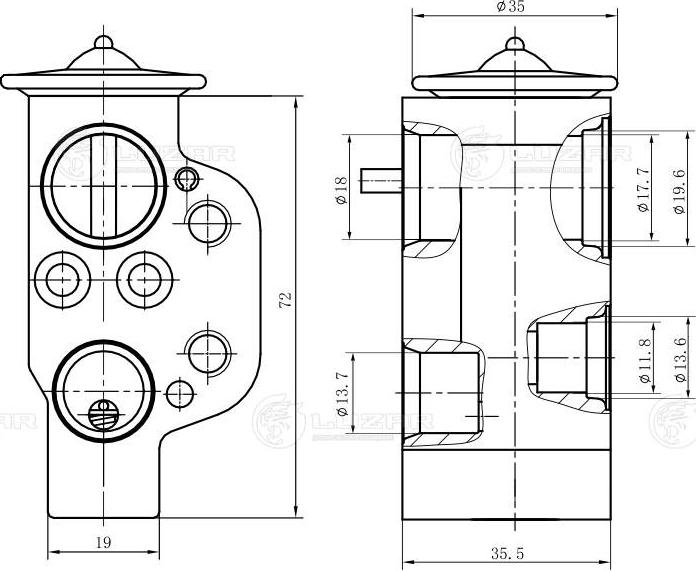 Luzar LTRV 1824 - Расширительный клапан, кондиционер avtokuzovplus.com.ua
