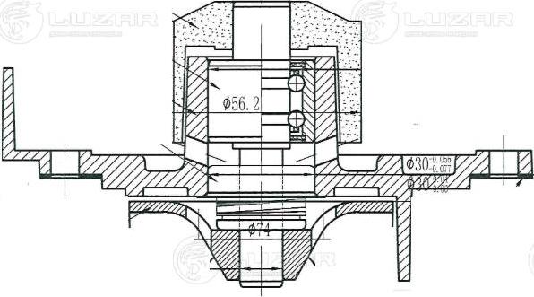 Luzar LWP 1020 - Водяной насос avtokuzovplus.com.ua