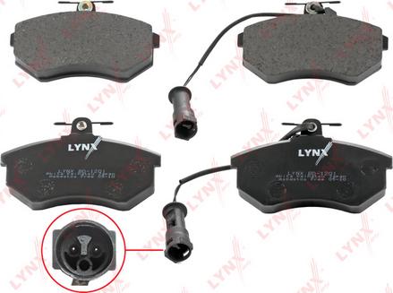 LYNXauto BD-1201 - Колодки тормозные передние AUDI 80 1.6-2.0 >94  VW Passat 1.6-2.8 >96 autodnr.net