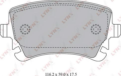 LYNXauto BD-1224 - Тормозные колодки, дисковые, комплект avtokuzovplus.com.ua