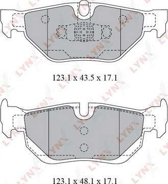 LYNXauto BD-1420 - Тормозные колодки, дисковые, комплект avtokuzovplus.com.ua