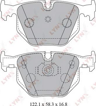 LYNXauto BD-1426 - Тормозные колодки, дисковые, комплект avtokuzovplus.com.ua