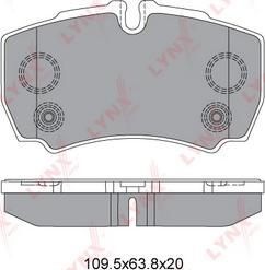 LYNXauto BD-3035 - Гальмівні колодки, дискові гальма autocars.com.ua