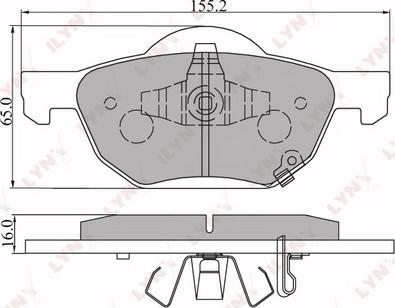 LYNXauto BD-3413 - Тормозные колодки, дисковые, комплект autodnr.net