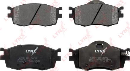 LYNXauto BD-3608 - Колодки тормозные передние HYUNDAI AccentMC 05> - i20 08>  KIA Rio 05> autodnr.net