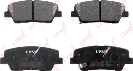 LYNXauto BD-3623 - Колодки тормозные задние HYUNDAI Santa Fe 2.2D-2.4 09>  KIA Sorento 2.2D-2.4 09> autodnr.net