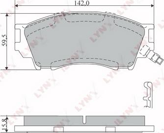 LYNXauto BD-5114 - Тормозные колодки, дисковые, комплект avtokuzovplus.com.ua