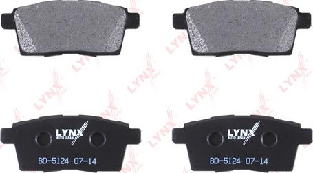 LYNXauto BD-5124 - Колодки тормозные задние MAZDA CX-7 2.2-2.3T 09> - CX-9 3.7 07> autodnr.net