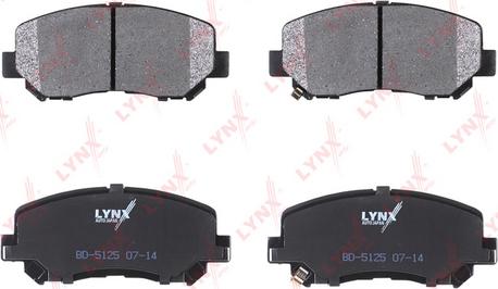 LYNXauto BD-5125 - Тормозные колодки, дисковые, комплект autodnr.net