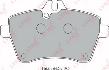 LYNXauto BD-5307 - Гальмівні колодки, дискові гальма autocars.com.ua