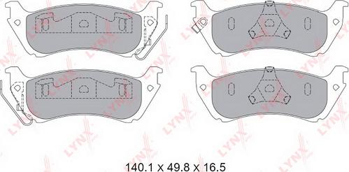 LYNXauto BD-5363 - Гальмівні колодки, дискові гальма autocars.com.ua