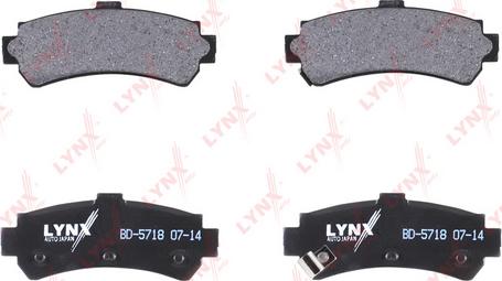 LYNXauto BD-5718 - Колодки тормозные задние NISSAN AlmeraN15 1.4-2.0D 95-00 autodnr.net