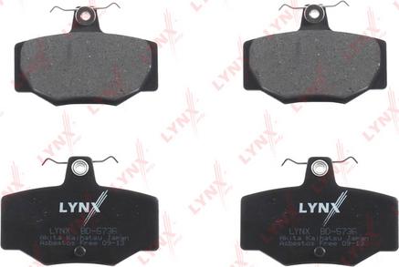 LYNXauto BD-5736 - Колодки тормозные задние NISSAN AlmeraN16 02-06-PrimeraP10 1.6-2.0-P11 98-01 autodnr.net