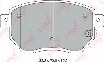 LYNXauto BD-5737 - Тормозные колодки, дисковые, комплект autodnr.net