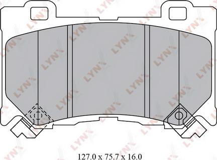 LYNXauto BD-5742 - Гальмівні колодки, дискові гальма autocars.com.ua