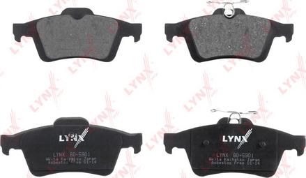 LYNXauto BD-5901 - Колодки тормозные задние CITROEN C5 08>  FORD Focus II 05> - Focus C-Max 03>  MAZDA 3-5 05>  VOLVO C autodnr.net