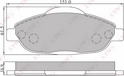 LYNXauto BD-6102 - Гальмівні колодки, дискові гальма autocars.com.ua