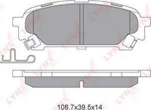 LYNXauto BD-7113 - Тормозные колодки, дисковые, комплект autodnr.net