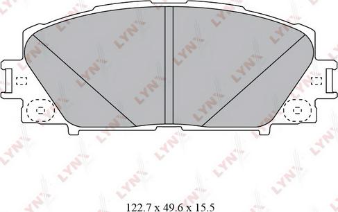 LYNXauto BD-7550 - Гальмівні колодки, дискові гальма autocars.com.ua