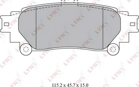LYNXauto BD-7597 - Гальмівні колодки, дискові гальма autocars.com.ua