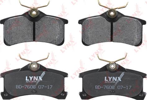 LYNXauto BD-7608 - Тормозные колодки, дисковые, комплект autodnr.net