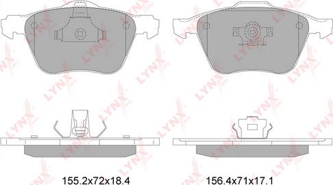 LYNXauto BD-7818 - Тормозные колодки, дисковые, комплект autodnr.net