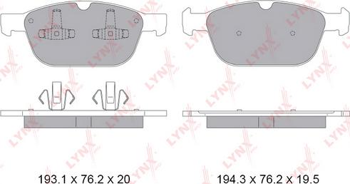 LYNXauto BD-7820 - Тормозные колодки, дисковые, комплект autodnr.net