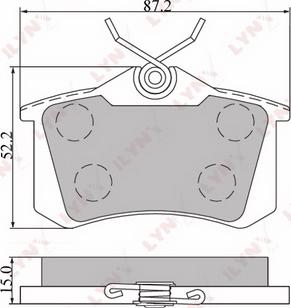 LYNXauto BD-8002 - Колодки тормозные задние AUDI A4 1.8-3.0 95-04-A6 1.8-4.2 98-05  VW Corrado-Golf III 1.6-2.9 91-97-P autodnr.net