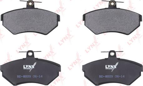LYNXauto BD-8009 - Колодки тормозные передние VW Caddy 1.4-1.6 95-04 - Golf III 1.4-2.0 91-97 - Lupo 1.4-1.7D 98-05 - P autodnr.net