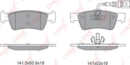 LYNXauto BD-8039 - Гальмівні колодки, дискові гальма autocars.com.ua